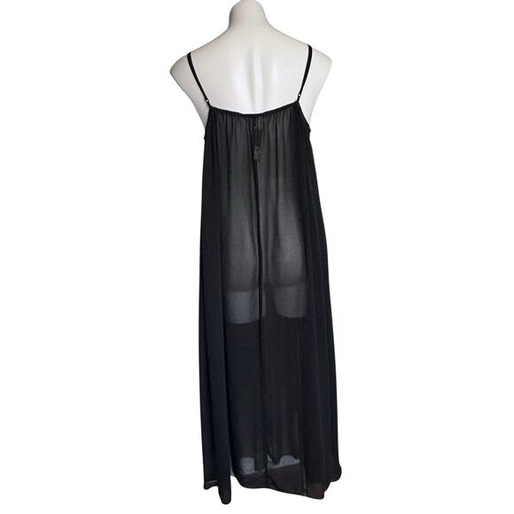 Vintage Victoria’s Secret Gold Label Sheer Black Slip Dress 90s Y2K Boudoir Glam - Picture 6 of 8